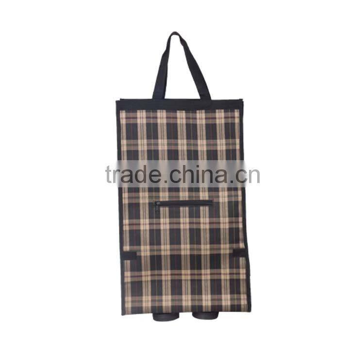 Handled Style and Polyester Material Multifunctional trolley shopping bag