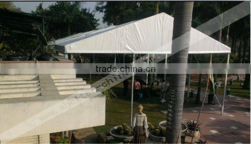 15m clear span party tent glass wall