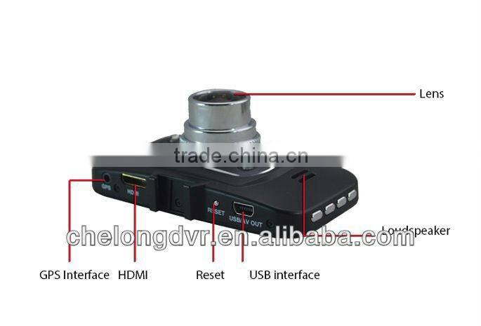 Ambarella 170 degree ultra-wide angle lens 1080P FULL HD GPS Car DVR