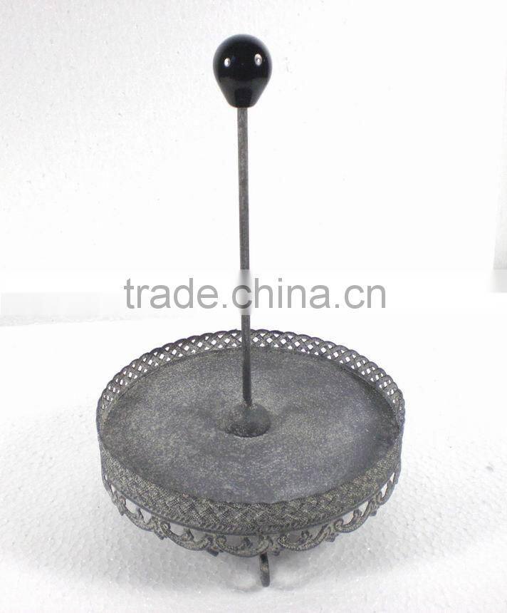 KS4287F-Antique Grey Metal Holder w/Stick
