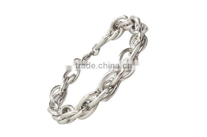 Kindy jewelry JCB0235 latest design natural color stainless steel bracelet hand chain for men