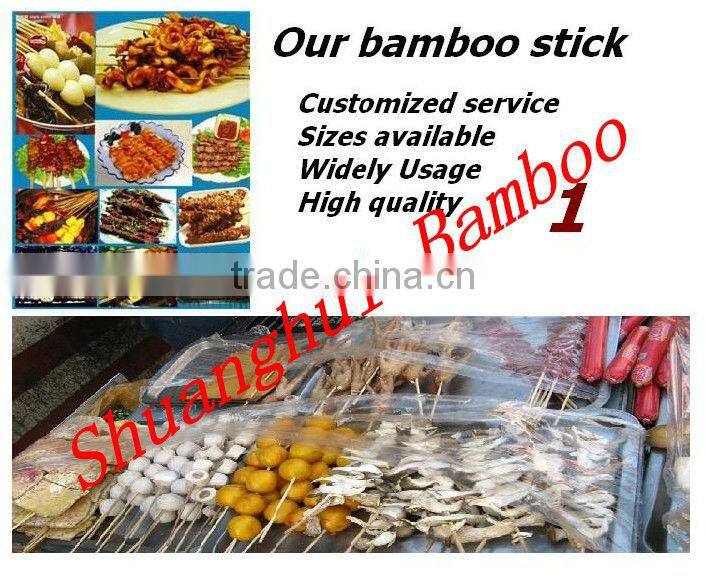 Natural high quality round disposable barbecue sticks