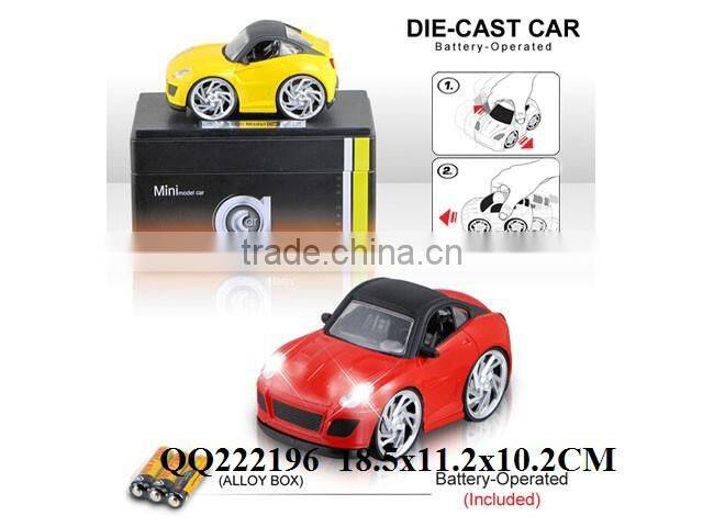 1:28 Hand-Driven Reaction Metal toy car with light &music