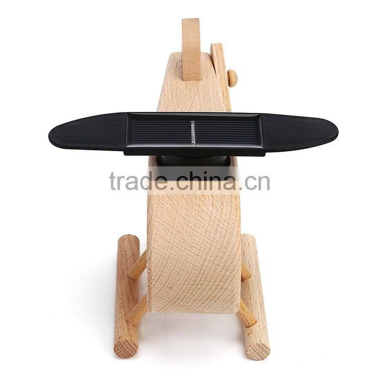 wooden solar energy powered Helicopter educational kit