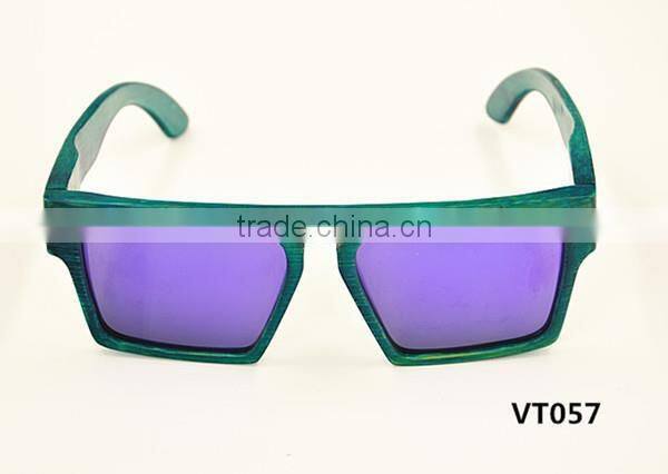 wholesale low MOQ 2016 italy design UV400 mirror lens quality bamboo wooden polarized sunglasses sun shade glasses