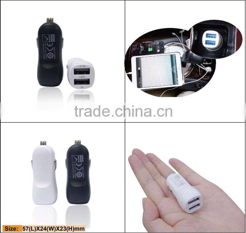 Plane mini 5v power adapter Dual USB 4.2a car charger