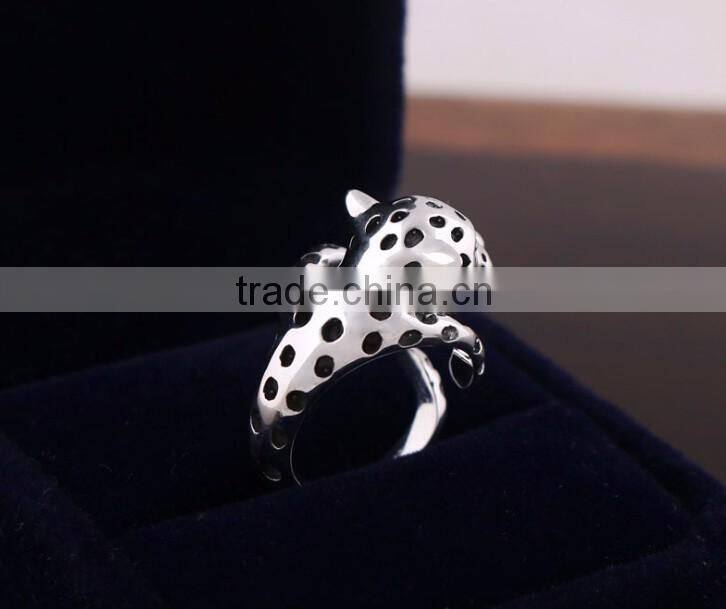 5925 Silver Ring Diamond New Design Spot Leopard Silver Ring
