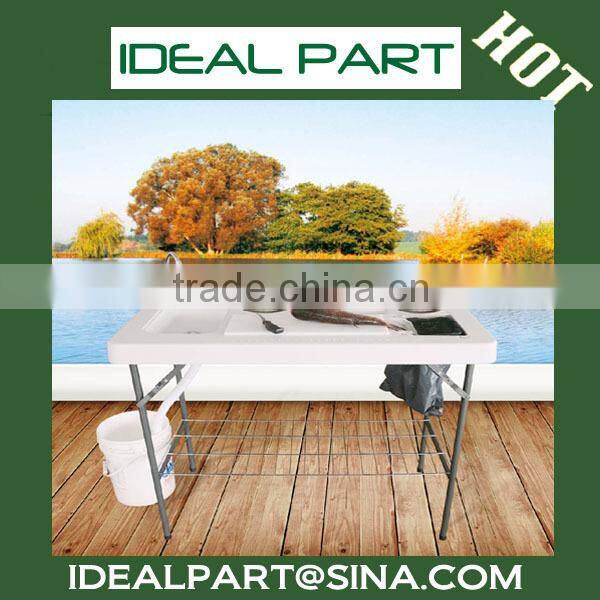 Plastic food cleaning Table with sink