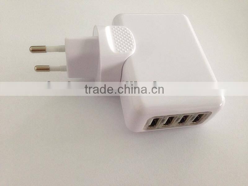 Universal USB travel power adapter charger 4 port AC /DC Switching power adapter for Smartphone , Android phones