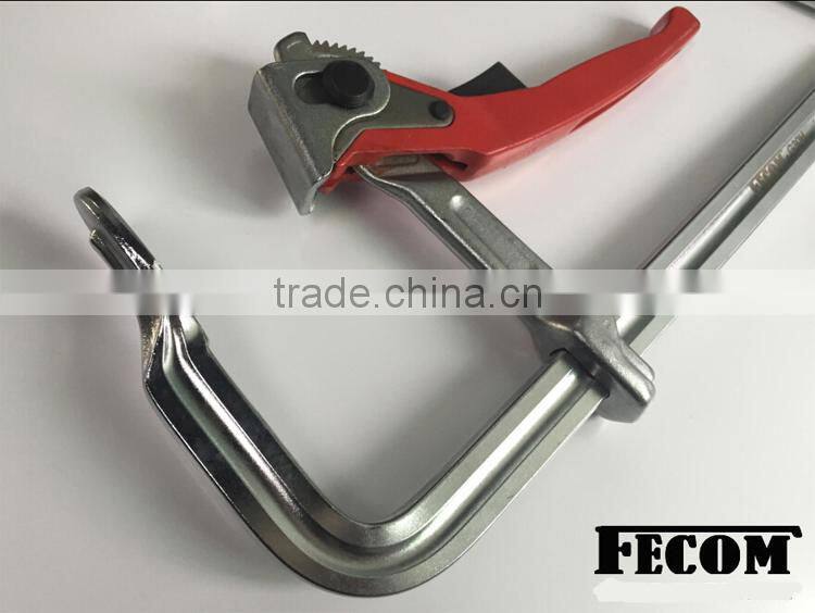 2015 Heavy duty ratchet F bar clamp steel carpentry clamp drop forged gear clamp