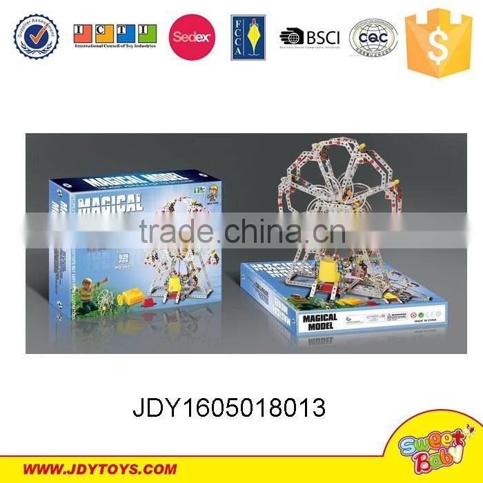DIY educational metal toy,intellectual kids assembly car,learning brick