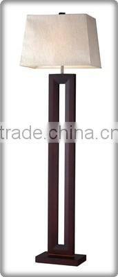 UL CUL Listed Painted Coffee Linen Shade Hotel Bedside Stand Lamp For Bedroom F50064