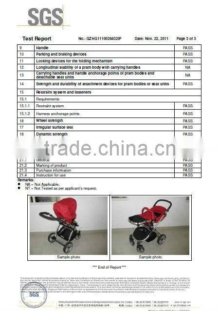 Baby Stroller 3 in 1 Europe Standard EN1888 Push Chair
