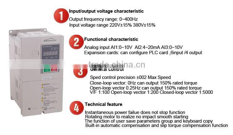 1 year warranty 220V 10hp AC drive frequency converter 60hz 50hz