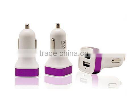high quality usb car charger for mobile phone with dual port usb ports