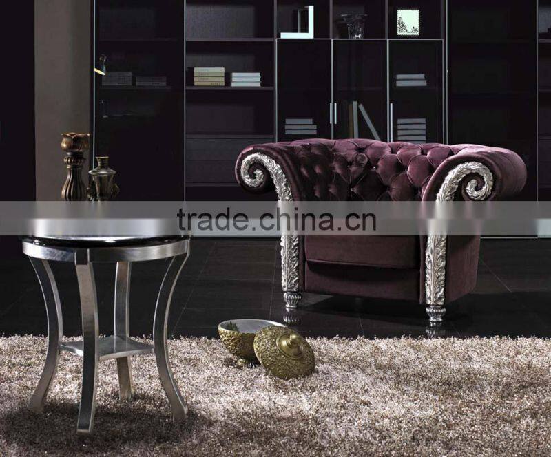 neoclassical foil furniture fabric chesterfield design sofa AL191