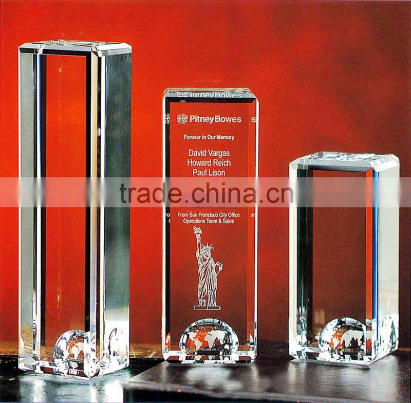 Amazing Optical Crystal Golf Trophy Award