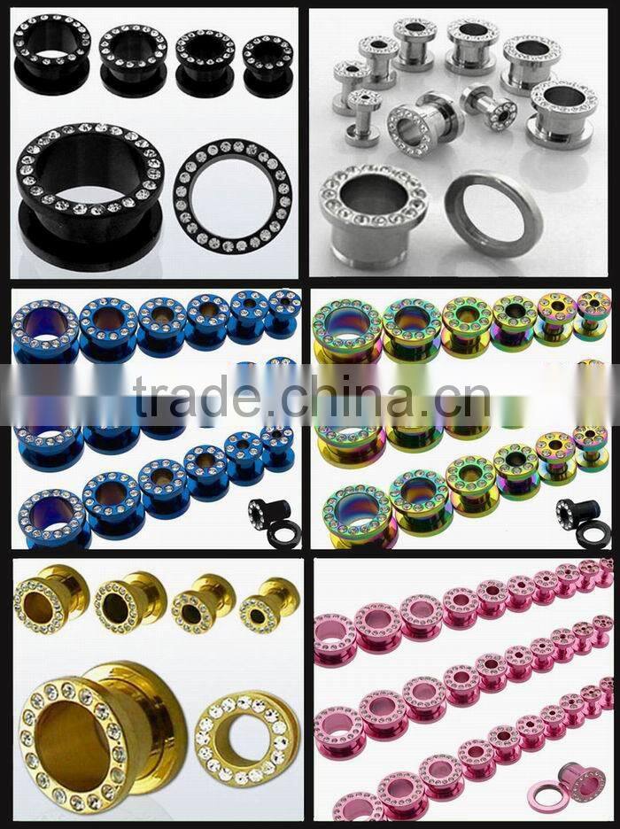 Body Jewelry Stainless Steel Flesh Tunnels