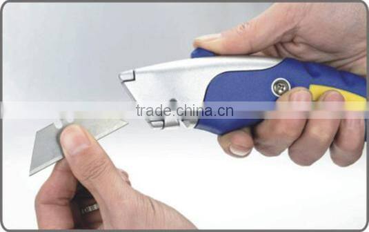 Heavy Duty aluminium alloy cutter knife for daily use( 61 * 19mm carbon steel blade +5 PC blade)