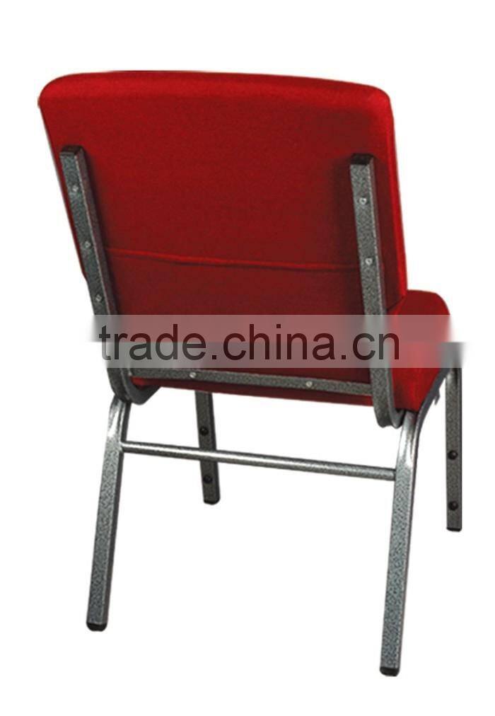 upholstered stackable steel fabric conference church chair on sale