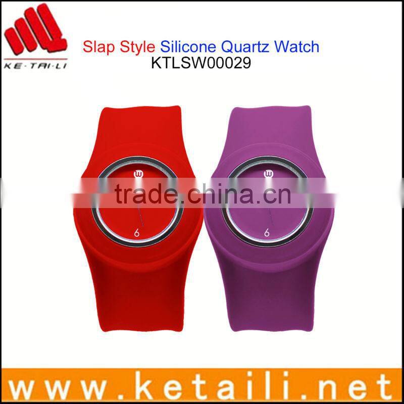 Silicone slap watch / oem quartz watch / custom watch supplier