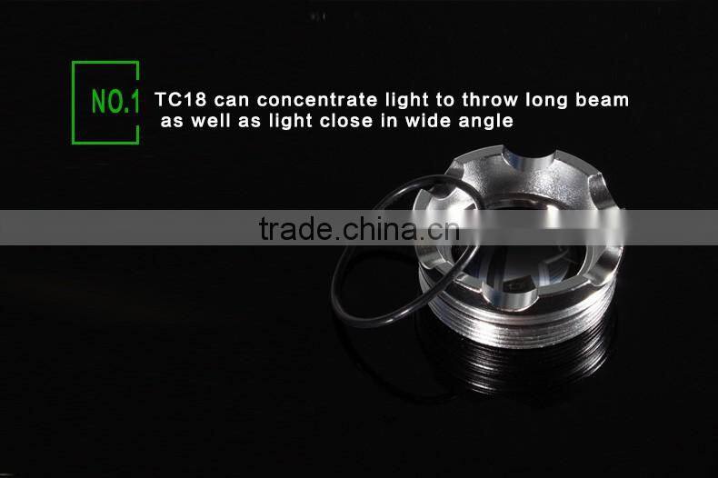Powerful multi-function rechargeable led flashlight TC18 350 lumen led flashlight