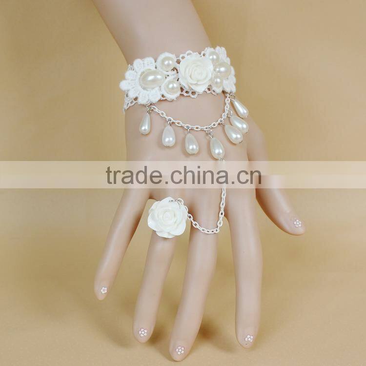 gothic white handmade bridal bracelet, holy bracelets