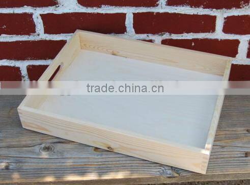 Trade assurance custom large wood tray for food bamboo tray for coffee