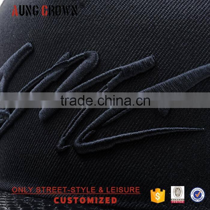 wholesale custom black snakeskin snapback cap