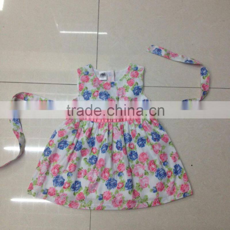 2016 baby cotton flower dress frocks designs cute little girls birthday dress