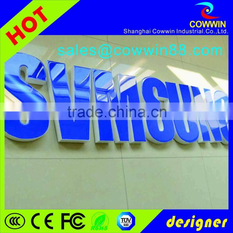 Custom Stainless steel led backlit signs, Outdoors Illuminated Channel Letters