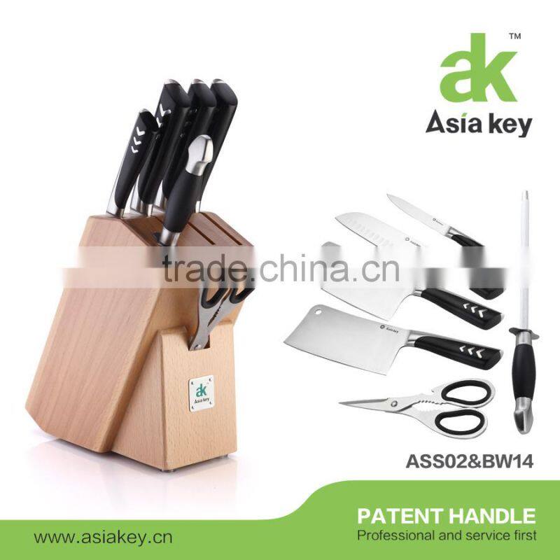 6Pcs Perfect Unique Design Stainless Steel Kitchen Knife Set with Patent Handle