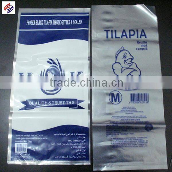 Plastic pe vacuum bag for frozen food packaging with customized printing