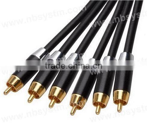 3xRCA Plug to 3xRCA Plug Red/White/Yellow/Blue/Green