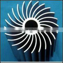 extruded aluminium profile led heat sinks/ aluminum heat sink shapes/ profiles led aluminum circular extrusion heat sink