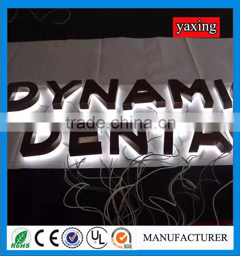 China supply lighted alphabet metal store front led sign letters