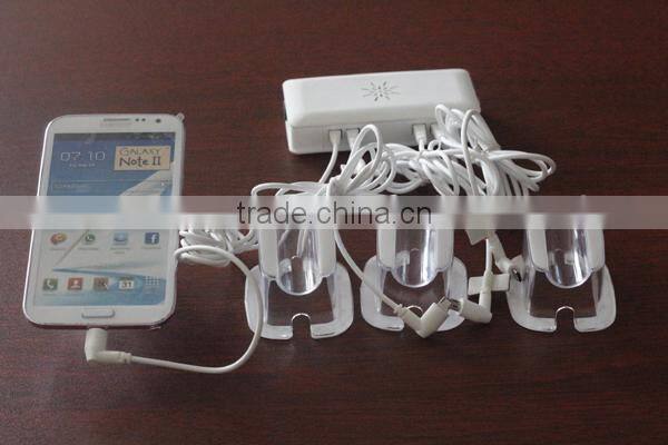 Mobile shop open sell mobile phone security systems holder with alarm in high quality