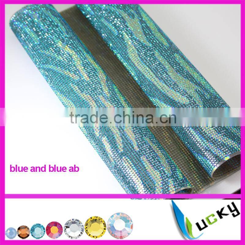 hot fix rhinestone sheet leopard print super closed with A grade quality crystal