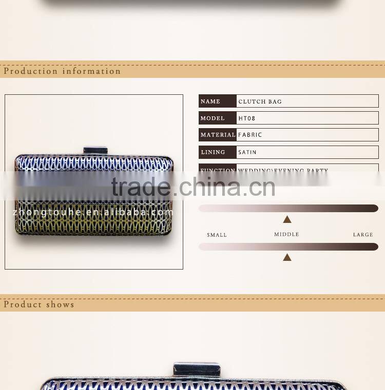 Wholesale women fashion metal evening clutch box