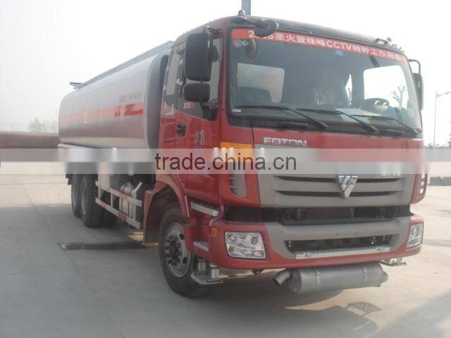 Foton 3 axles used oil truck Russia 21000 lit Litres Literes fuel tank truck for sale