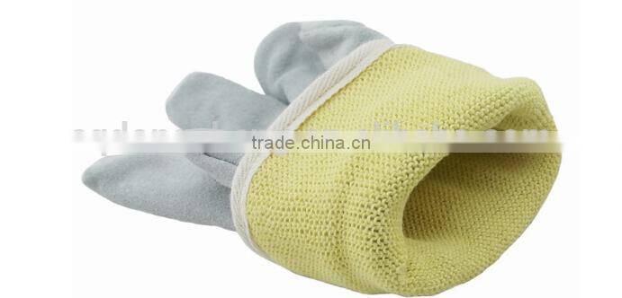 ANSI stand safety antipuncture cow leather coated cut resistant gloves