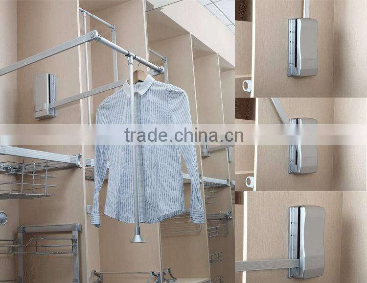 Aluminum wardrobe hanging rail