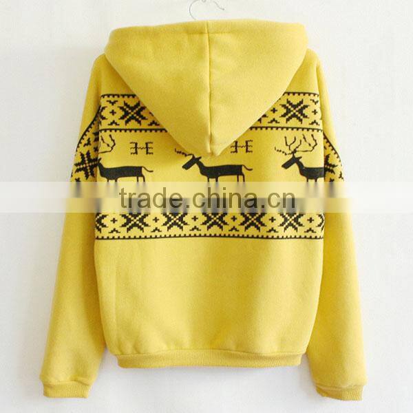 2014 custom wholesale long sleeve hooded sweatshirt