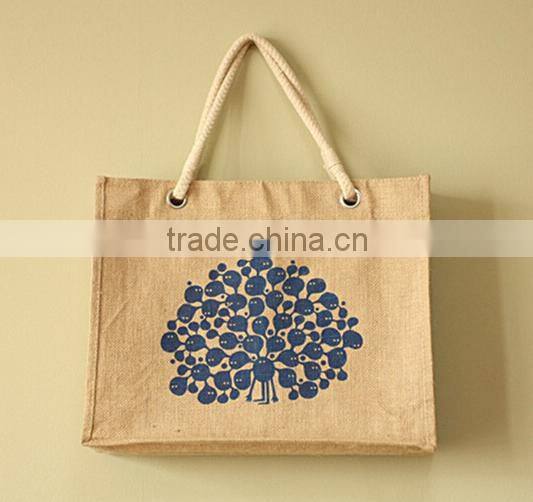 Janpan style China promotion linen tote bag for girls waterproof function