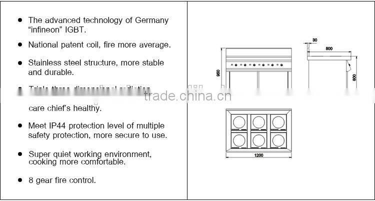 Restaurant Kitchen Equipment 4 burner electric hot plate/Stainless Steel Commercial electric cooking hot plate