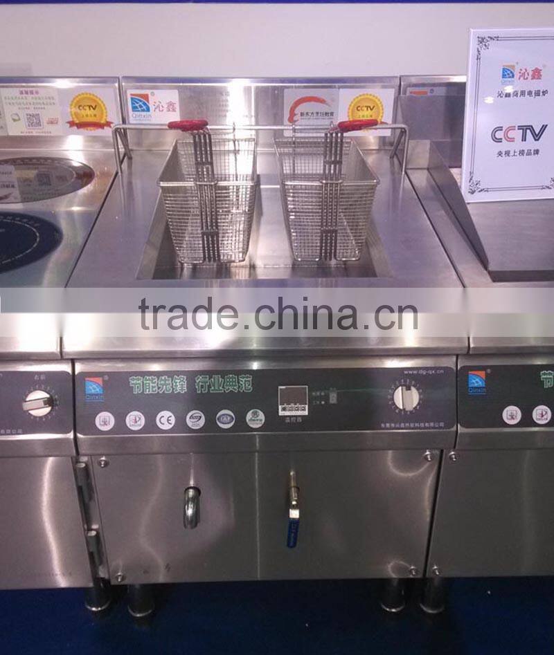 Stainless Steel hotel commercial stainless steel easy clean deep fryer,commercia electric deep fryer commercial 380v
