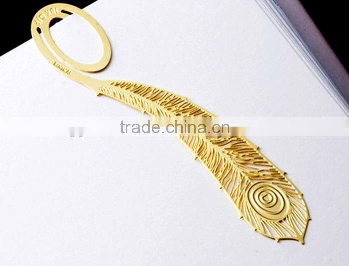 Cheap custom shape custom metal bookmark for books
