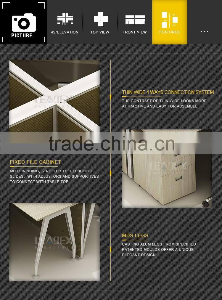 exporting market popular clover shape office workstations