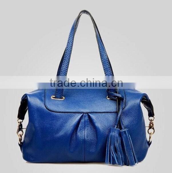 Custom Royal Women leather Extra Large Tote Bag With zipper Pocket