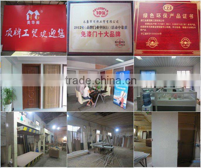 Yellow Cheap Price PVC Glass Door